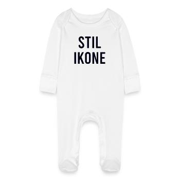 STYLE ICON - Baby Organic Sleepsuit with Scratch Mitts - white - Front