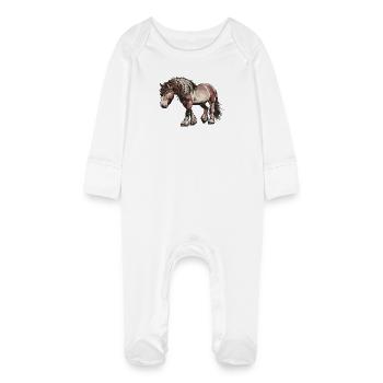 Trottez votre propre chemin - Grenouillère bio avec gants Bébé - blanc - Devant