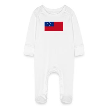 Samoa - Baby Organic Sleepsuit with Scratch Mitts - white - Front