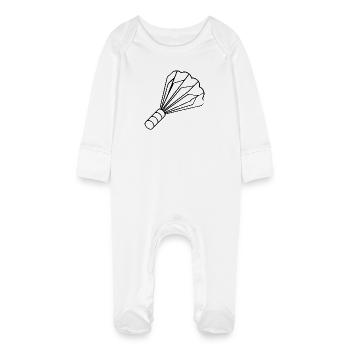 Volant - Grenouillère bio avec gants Bébé - blanc - Devant