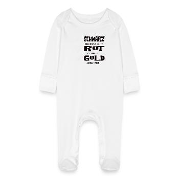 Noir Or Rouge - Grenouillère bio avec gants Bébé - blanc - Devant