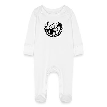 Master Mechanic - Baby Organic Sleepsuit with Scratch Mitts - white - Front
