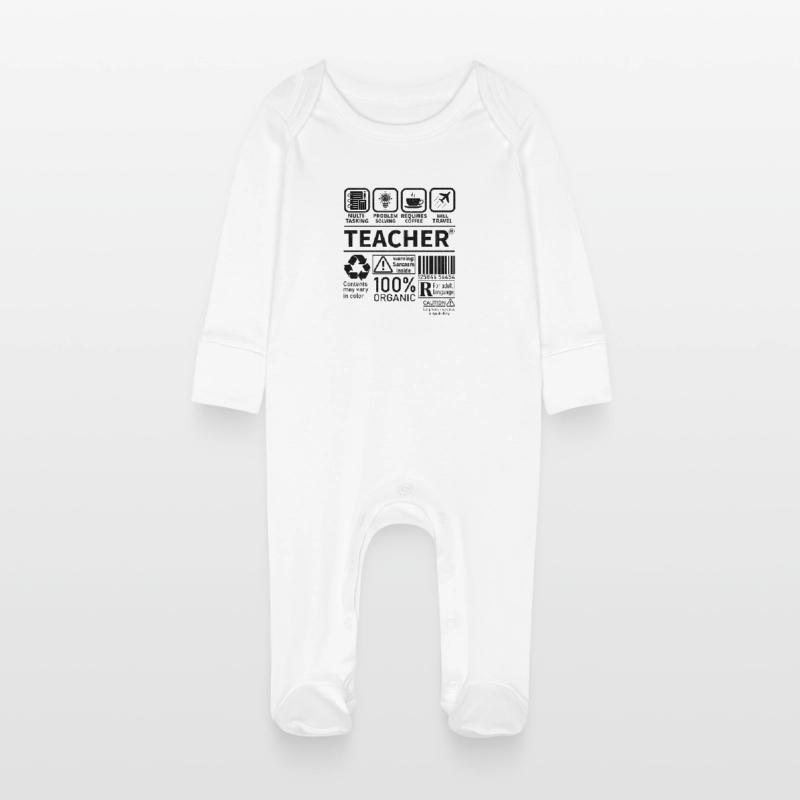 Teacher multi tasking problem solving requires Baby Bio-Schlafanzug mit Kratzhandschuhen
