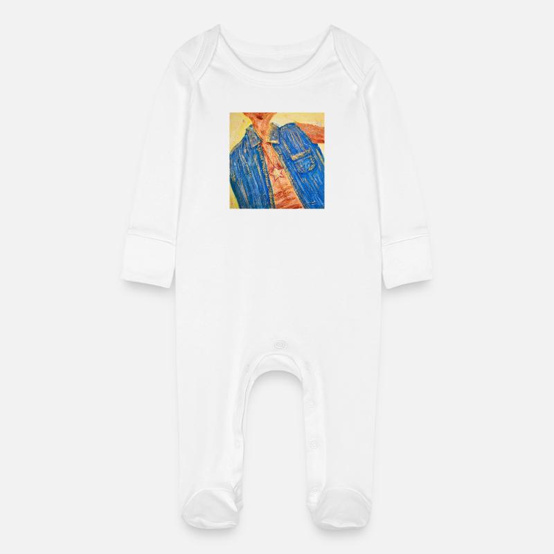 Nemo - Grenouillère bio avec gants Bébé - blanc