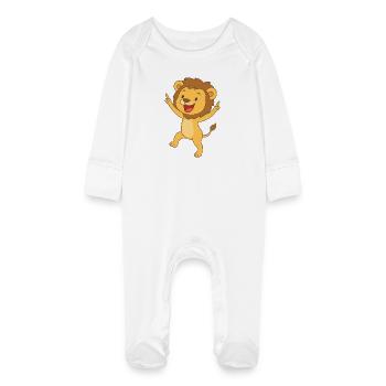 Roi de la joie - Grenouillère bio avec gants Bébé - blanc - Devant