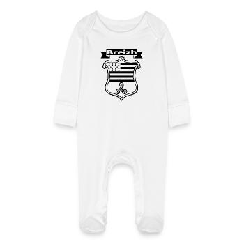 Breizh - Grenouillère bio avec gants Bébé - blanc - Devant