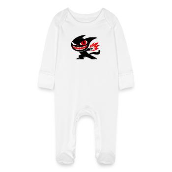 Créature en feu - Grenouillère bio avec gants Bébé - blanc - Devant