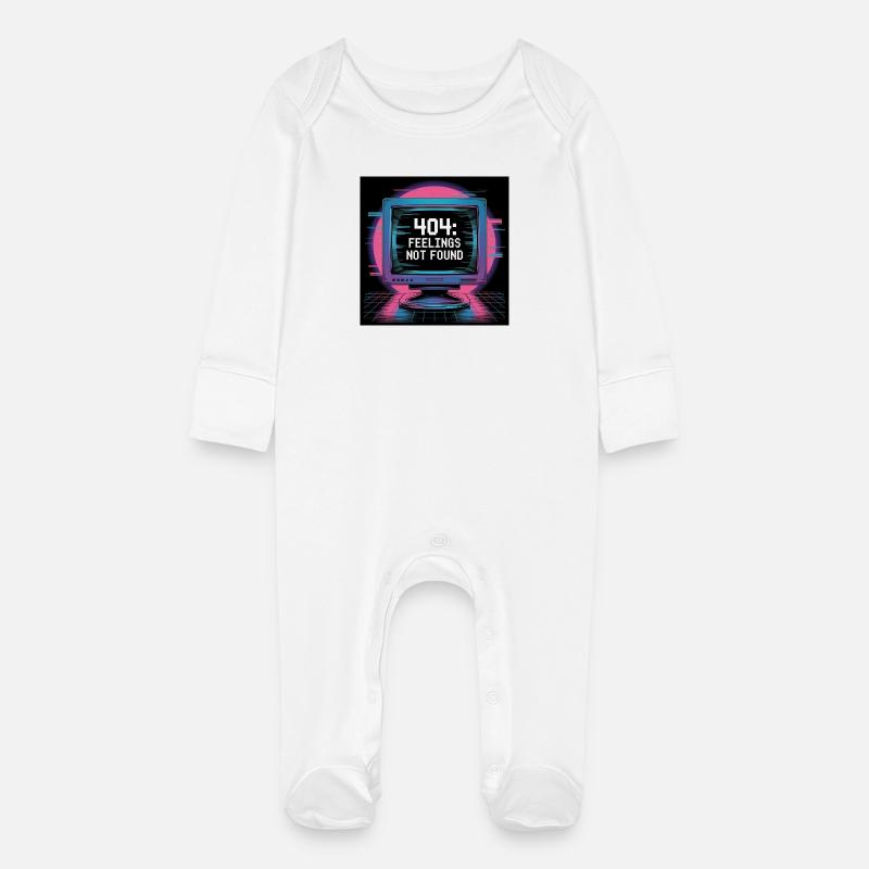 Humour créatif de l’informatique - Grenouillère bio avec gants Bébé - blanc