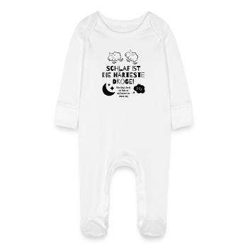 Schlaf - Baby Bio-Schlafanzug mit Kratzhandschuhen - Weiß - Vorne