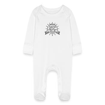 Magasinez localement pour soutenir les petites entreprises - Grenouillère bio avec gants Bébé - blanc - Devant