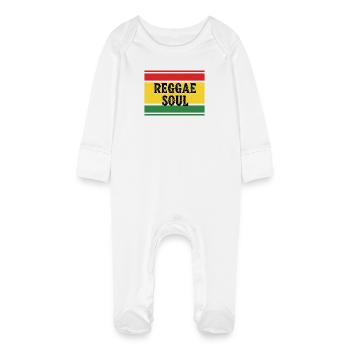 Reggae Soul Jamaica Style - Baby Organic Sleepsuit with Scratch Mitts - white - Front