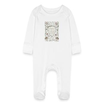 Cottagecore Métal Fée Goth Forêt Sombre Edudgy - Grenouillère bio avec gants Bébé - blanc - Devant