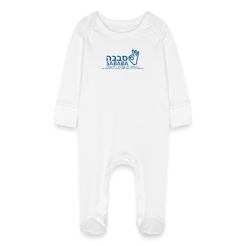 Sababa - Baby Organic Sleepsuit with Scratch Mitts - white - Front