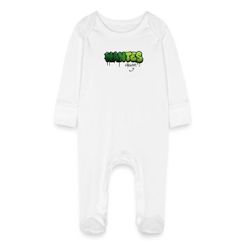 Nantes Graffiti Art Design - Grenouillère bio avec gants Bébé - blanc - Devant