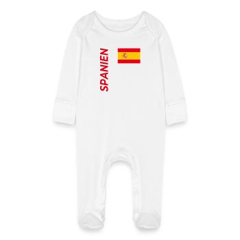 Ibiza - Baby Organic Sleepsuit with Scratch Mitts - white - Front