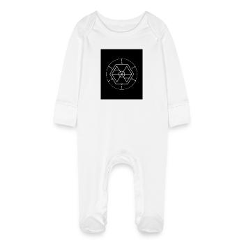 elemental_items symbole de tous les éléments. - Grenouillère bio avec gants Bébé - blanc - Devant