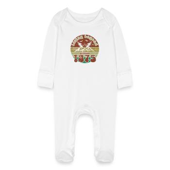 50th Birthday Living Legend since VIN 10/1975 - Baby Organic Sleepsuit with Scratch Mitts - white - Front