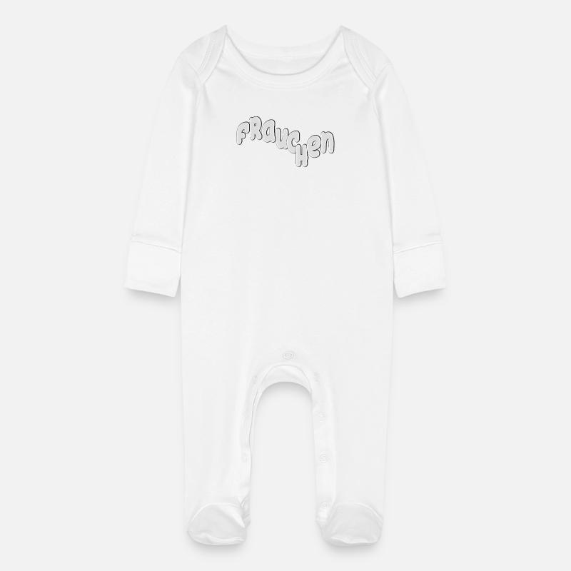 Maîtresse Chien Style d’amour - Grenouillère bio avec gants Bébé - blanc