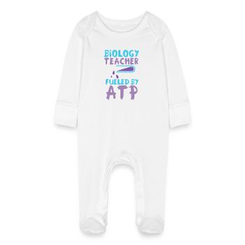 Professeur de biologie Biologiste Biologiste en microbiologie - Grenouillère bio avec gants Bébé - blanc - Devant