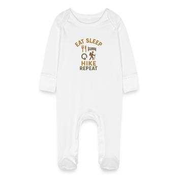 Hiking Hikers - Baby Organic Sleepsuit with Scratch Mitts - white - Front