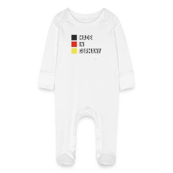 Made in Germany Deutschland Design - Baby Organic Sleepsuit with Scratch Mitts - white - Front