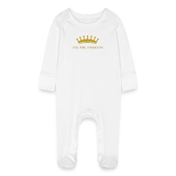 Je suis la princesse - Grenouillère bio avec gants Bébé - blanc - Devant