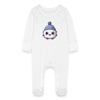 Winter Eskimo Baby Winterlich - Baby Organic Sleepsuit with Scratch Mitts - white - Front