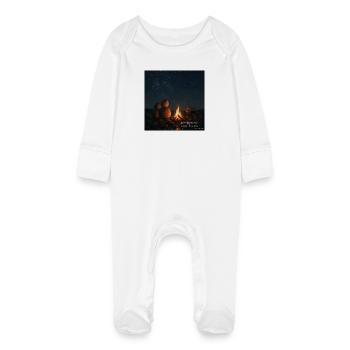 L’histoire de Mar&Mug - Grenouillère bio avec gants Bébé - blanc - Devant