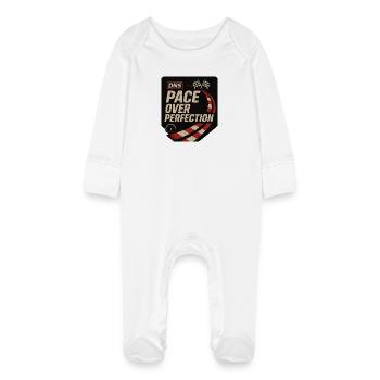 DNS Pace Over Perfection - Baby Organic Sleepsuit with Scratch Mitts - white - Front