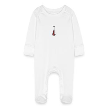Thermomètre de fièvre | Icône de la médecine et de la santé - Grenouillère bio avec gants Bébé - blanc - Devant