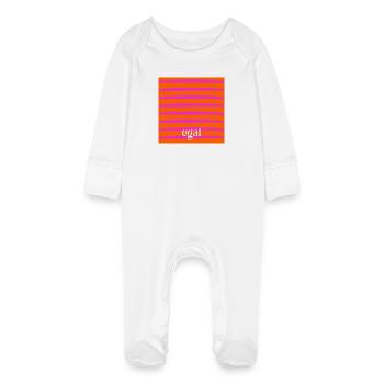 L’INDIFFÉRENCE N’A PAS D’IMPORTANCE - Grenouillère bio avec gants Bébé - blanc - Devant