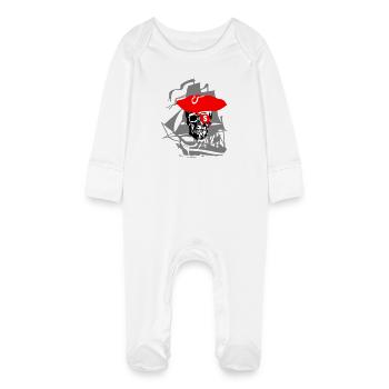 Pirate - Grenouillère bio avec gants Bébé - blanc - Devant