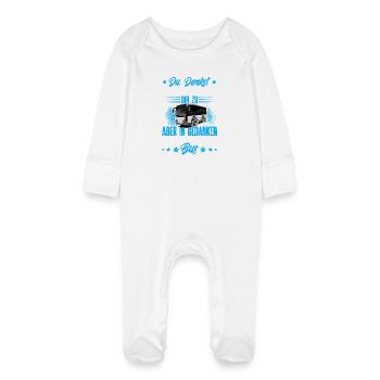 Chauffeur de bus - Grenouillère bio avec gants Bébé - blanc - Devant