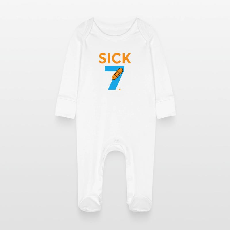 Sick Seven Meme Tee Six Seven Grenouillère bio avec gants Bébé
