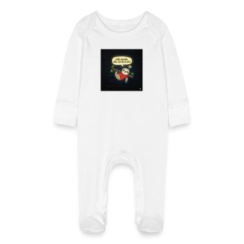 Faulheit auf dem Weg zum Ruhm - Baby Bio-Schlafanzug mit Kratzhandschuhen - Weiß - Vorne