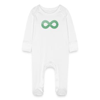 Show the flow! - Baby Organic Sleepsuit with Scratch Mitts - white - Front