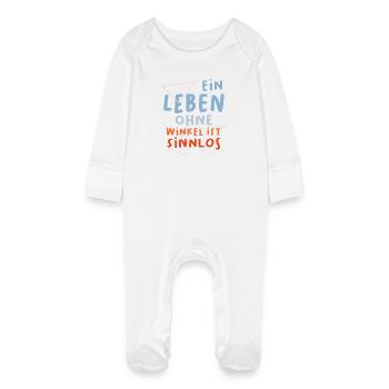 Math Teacher Geometry School Mathematics - Baby Organic Sleepsuit with Scratch Mitts - white - Front