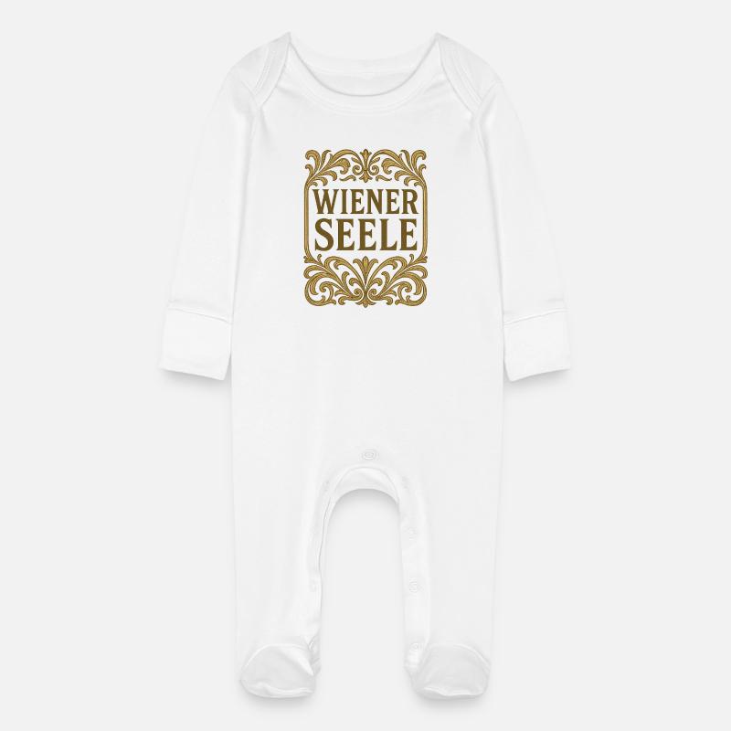 L’âme viennoise - Grenouillère bio avec gants Bébé - blanc
