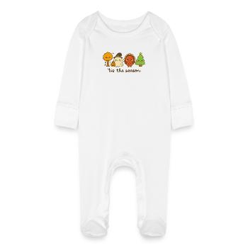 Cozy Season Friends, Noël Kawaii - Grenouillère bio avec gants Bébé - blanc - Devant