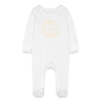 Stamp Collection Philatelist Stamps - Baby Organic Sleepsuit with Scratch Mitts - white - Front