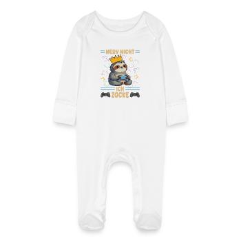 Annoying not I gamble - Baby Organic Sleepsuit with Scratch Mitts - white - Front