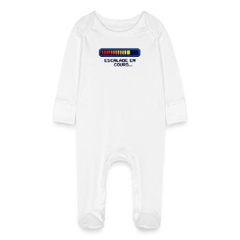 Eskalations Shirt – Geek Humor Français - Baby Bio-Schlafanzug mit Kratzhandschuhen - Weiß - Vorne