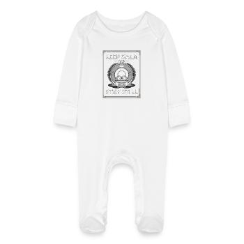MRI Tech Keep Calm And Stay Rad Tech MRI Imaging - Baby Organic Sleepsuit with Scratch Mitts - white - Front
