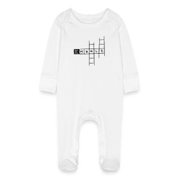 Water transport - mill - Baby Organic Sleepsuit with Scratch Mitts - white - Front