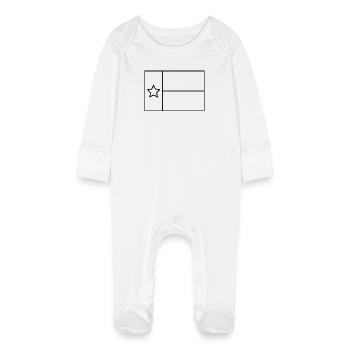 Profil du drapeau du Texas - Grenouillère bio avec gants Bébé - blanc - Devant