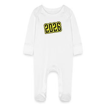 2026 - Grenouillère bio avec gants Bébé - blanc - Devant