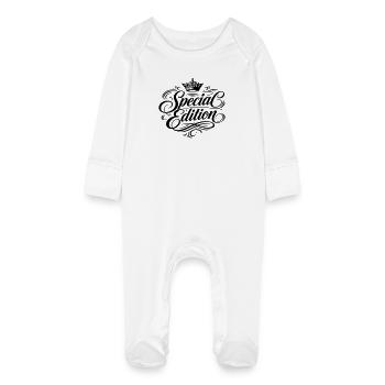 Édition spéciale - Grenouillère bio avec gants Bébé - blanc - Devant