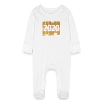 2020 - Baby Organic Sleepsuit with Scratch Mitts - white - Front