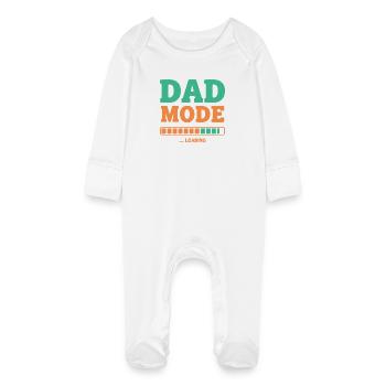 Mode papa en charge pour les futurs pères fiers - Grenouillère bio avec gants Bébé - blanc - Devant