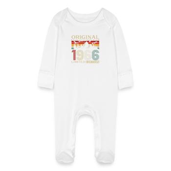 60e anniversaire Original Millésime janvier 1966 - Grenouillère bio avec gants Bébé - blanc - Devant